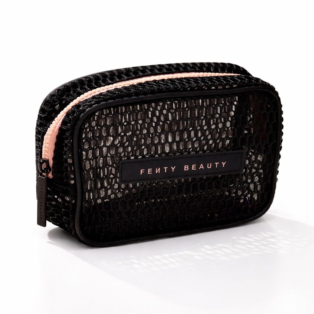 Fenty Beauty Black Pink Mesh Cosmetic Bag – Travel Makeup Pouch – Limited – NEW - Picture 2 of 7